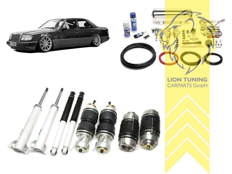 nicht für Modelle mit Niveauregulierung, 11,5L Tank chrom / ViAir Kompressor chrom, fest, weiss, nicht passend für 4-Matic, nicht für AMG-Modelle, Stahl verzinkt, Eintragungspflichtig / Teilegutachten wird nach Kauf spezifisch ausgestellt
